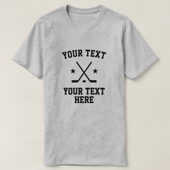 Camisa da equipe personalizada de hóquei no gelo p (Frente do Design)