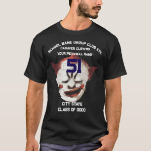 Camisa da Escola Nome da Equipe Atlética Cadáver 2