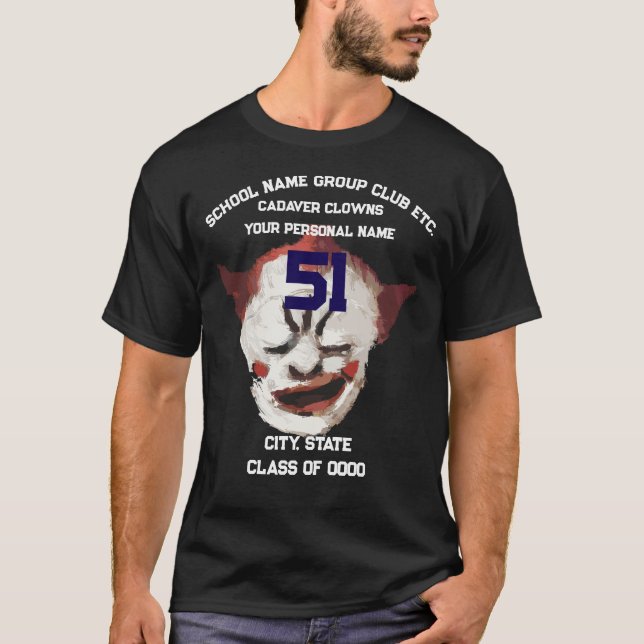 Camisa da Escola Nome da Equipe Atlética Cadáver 2 (Frente)