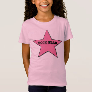 Camisa da estrela do rock da menina