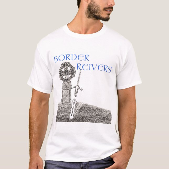 Camisa da excursão dos Border Reivers - branco (Frente)