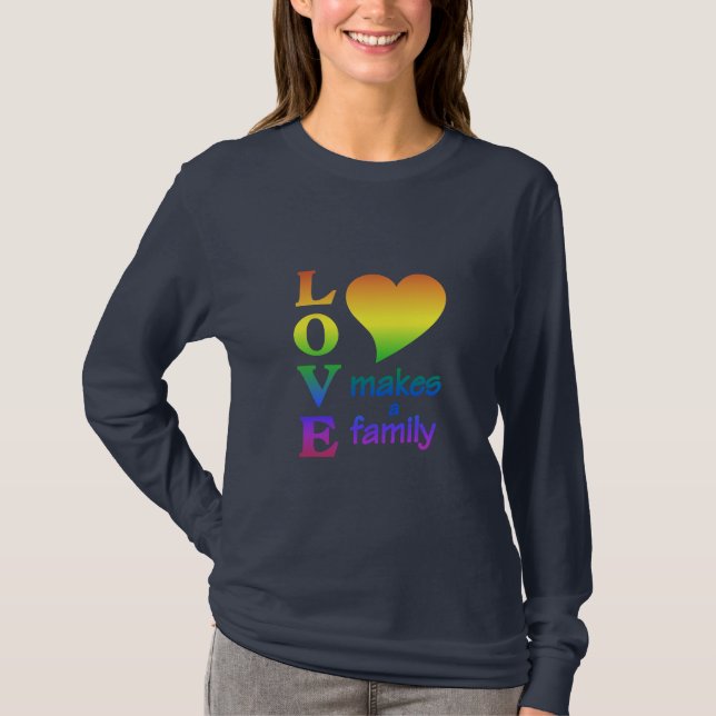 Camisa da FAMÍLIA RAINBOW - escolha estilo e cor (Frente)