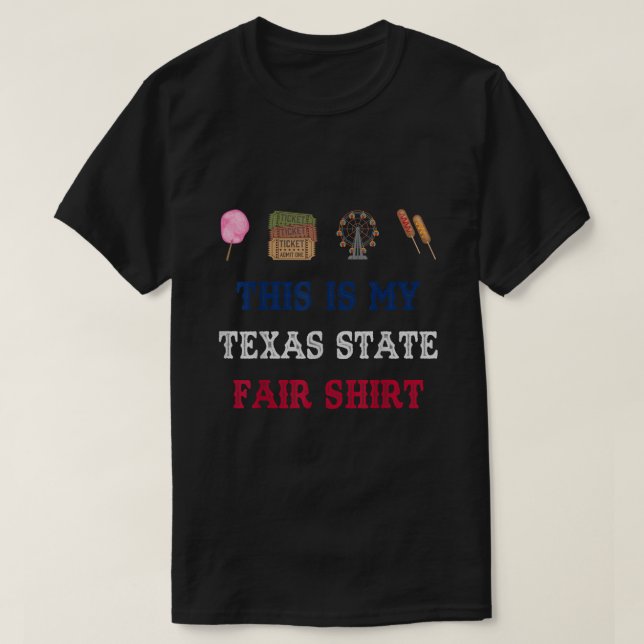 Camisa da Feira do Estado do Texas (Frente do Design)