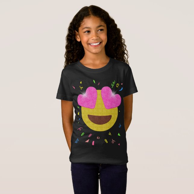 Camisa da festa de aniversário de Emoji - o (Frente Completa)