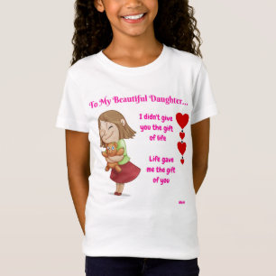 Camisa da filha T da mãe com citações da filha