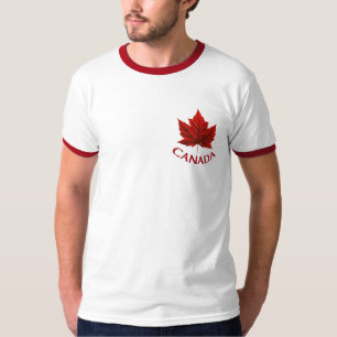 Camisa da folha de bordo da bandeira de Canadá do