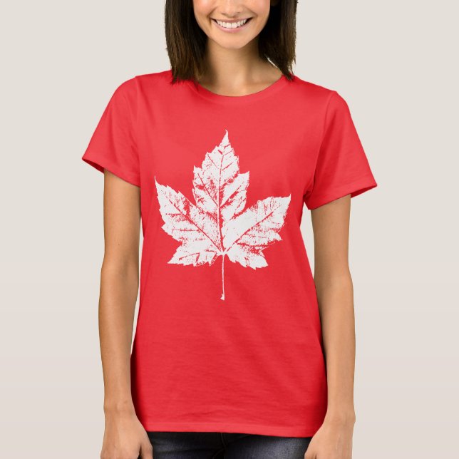 Camisa da folha de bordo de Canadá do t-shirt do (Frente)