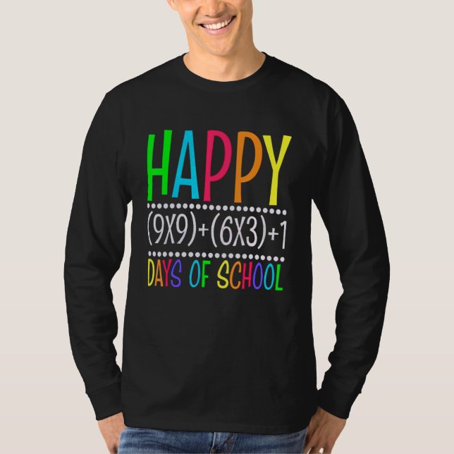 Camisa da Fórmula Matemática 100 Dias De Escola Pr (Frente)