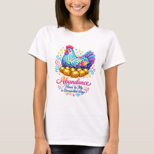 Camisa da Galinha Dourada com 8 Ovos de Ouro Abund