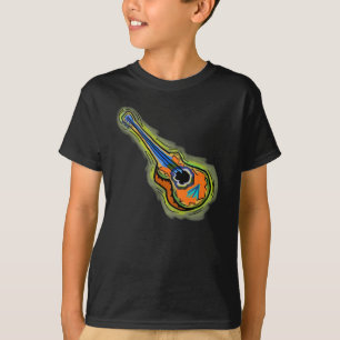 Camisa da guitarra dos meninos