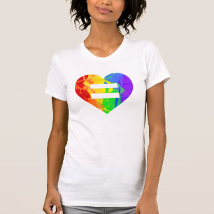 Camisa da igualdade do casamento do coração do