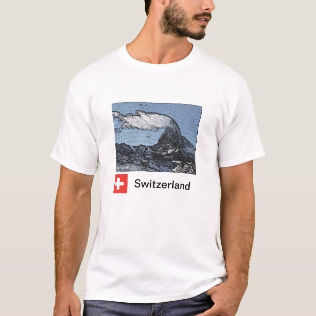 Camisa da lembrança T de Zermatt (Frente)
