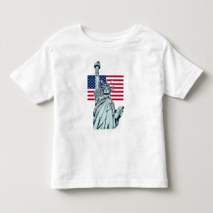 Camisa da Liberdade Feminina com Bandeira American