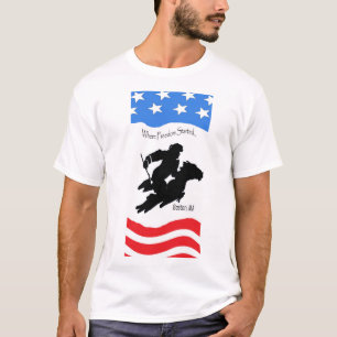 Camisa da Liberdade Patriótica com bandeira e Paul