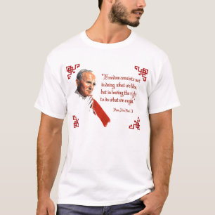 Camisa da liberdade T de Papa João Paulo II