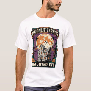 Camisa da Lua Assombrada Gravação Vintage Hallowee