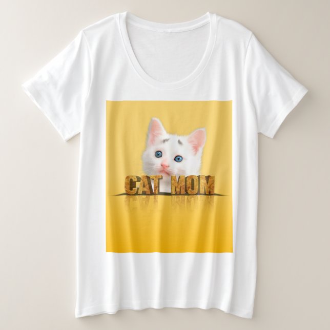 Camisa da mãe de gato | presente para gatos-mãe |  (Frente do Design)