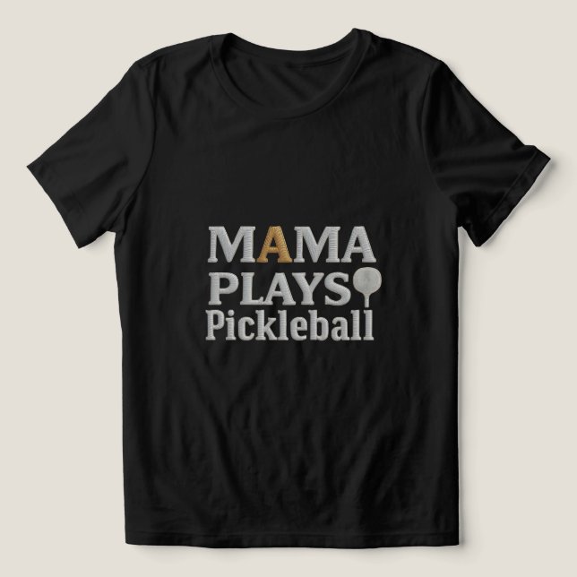 Camisa da Mamãe Jogando Pickleball (Design frontal)