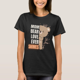 Camisa da Mamãe Urso Design Gráfico Fofo