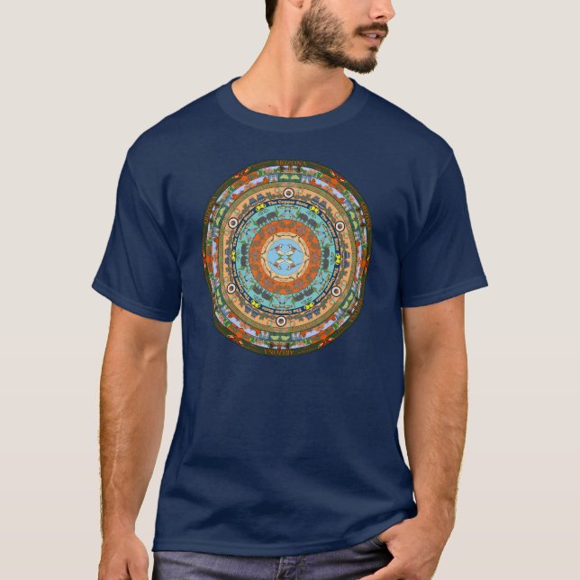 Camisa da mandala T do estado da arizona (Frente)