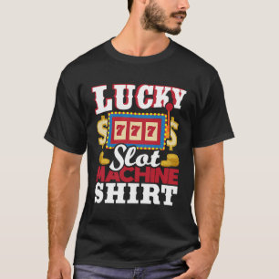Camisa Da Máquina Sortuda - Gama De Casino Da Máqu