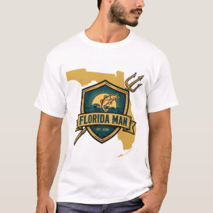 Camisa da Marca de Pesca Florida Man Logo Badge