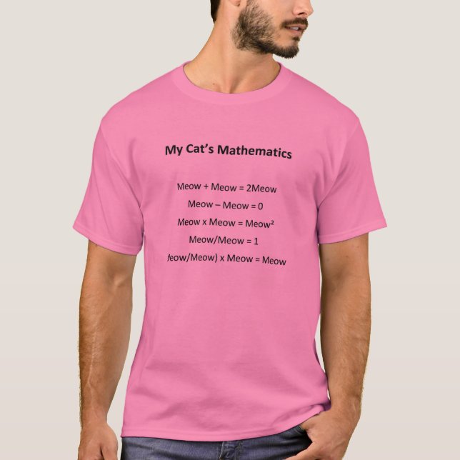 Camisa da matemática do meu gato (Frente)