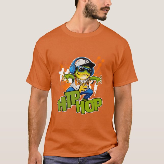 Camisa da menina sapo Hip Hop (Frente)