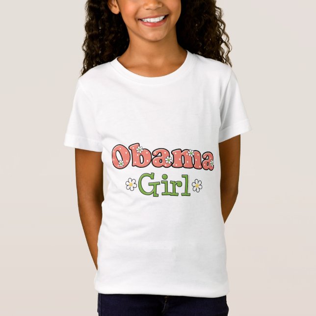 Camisa da menina T de Obama (Frente)