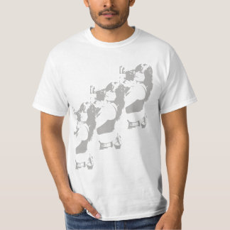 Camisa da menina T do elefante branco três