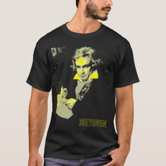 Camisa da música clássica do impressão do amarelo