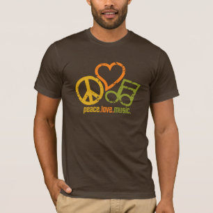 Camisa da música do amor da paz - escolha o estil