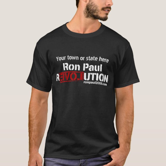 Camisa da obscuridade da revolução de Ron Paul (Frente)