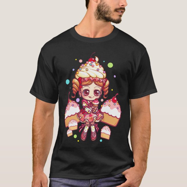 camisa da obscuridade de Cupcake-chan (Frente)