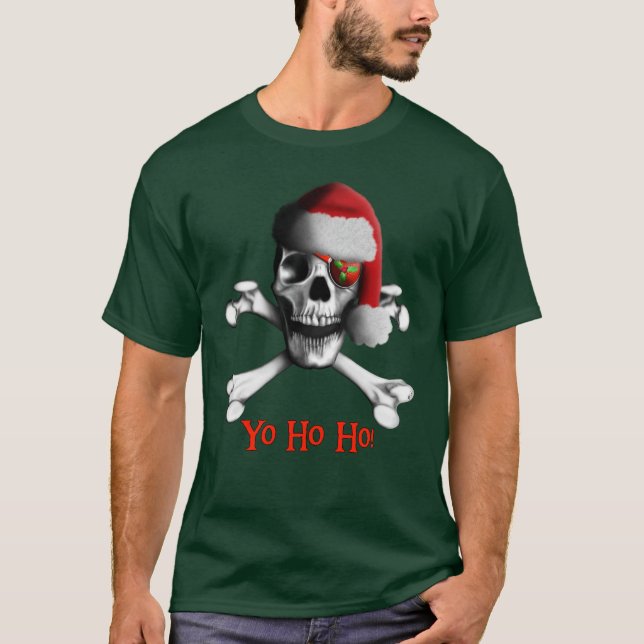 Camisa da obscuridade do pirata do Natal (Frente)
