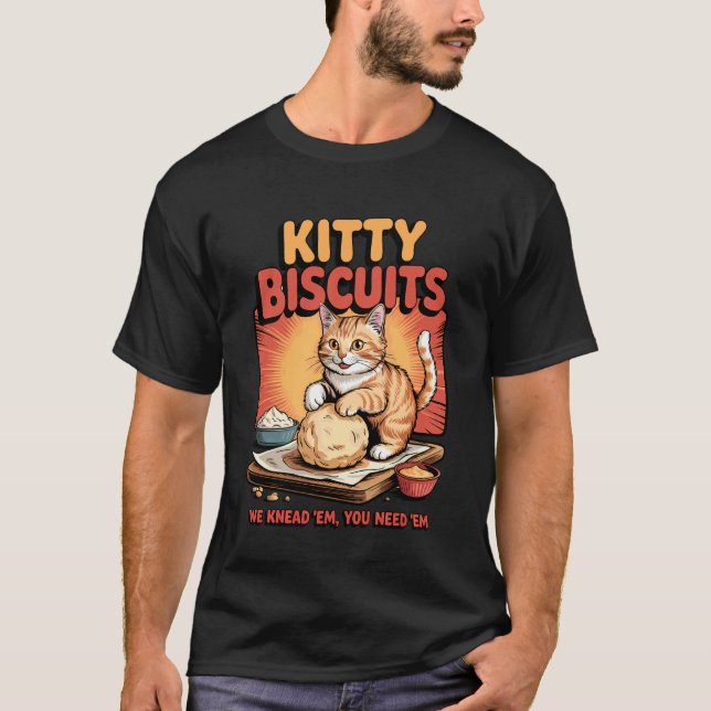 Camisa da Padaria Kitty Biscuits Amante de Gatos C (Frente)