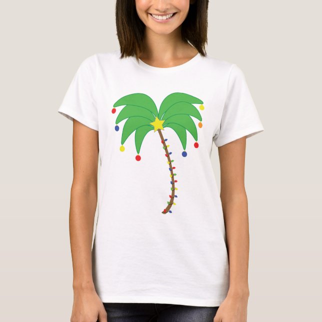 Camisa da palmeira do feriado (Frente)