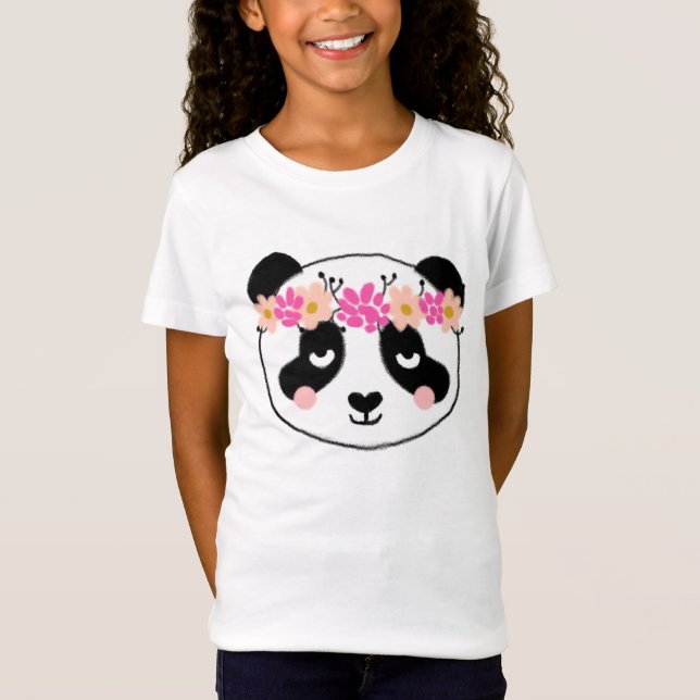 Camisa da panda dos miúdos - parte superior bonito (Frente)