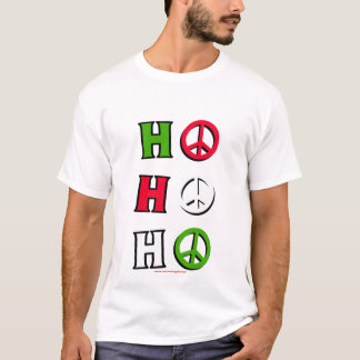 Camisa da paz do Natal "ho ho ho" -