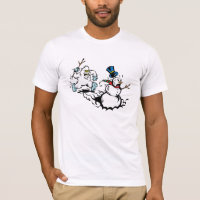 Camisa da perseguição do boneco de neve