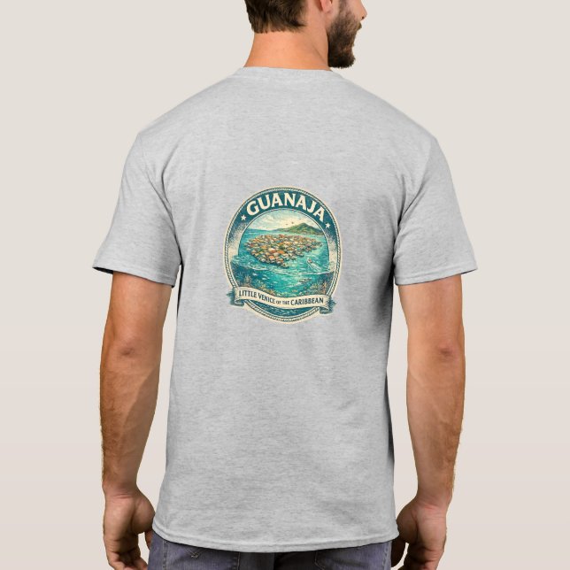 Camisa da Praia do Caribe das Ilhas da Baía de Hon (Verso)