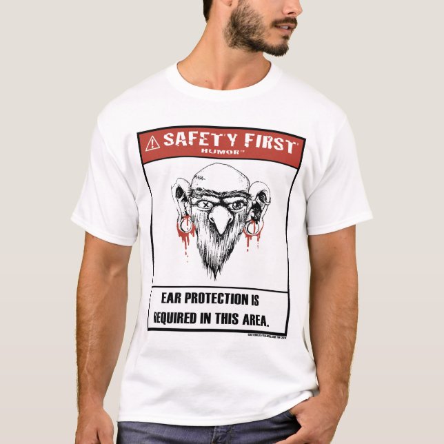 Camisa da proteção da Humor-Orelha da segurança em (Frente)