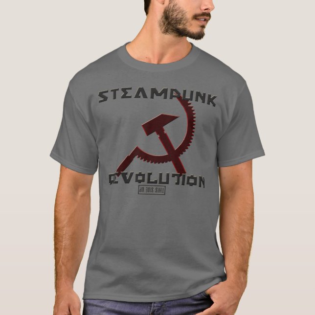Camisa da revolução 2,0 de Steampunk (Frente)