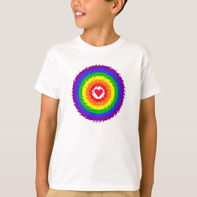 Camisa da roda do arco-íris - escolha o estilo & a (Frente)