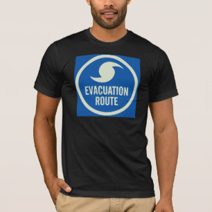 Camisa da rota da evacuação do furacão