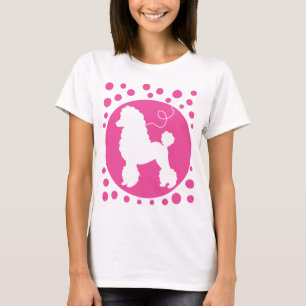 Camisa da saia da caniche com bolinhas
