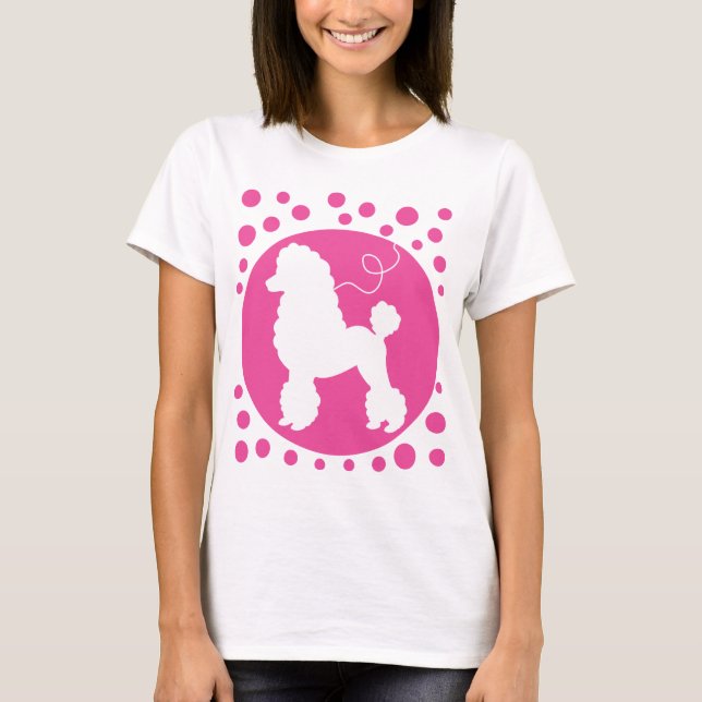 Camisa da saia da caniche com bolinhas (Frente)