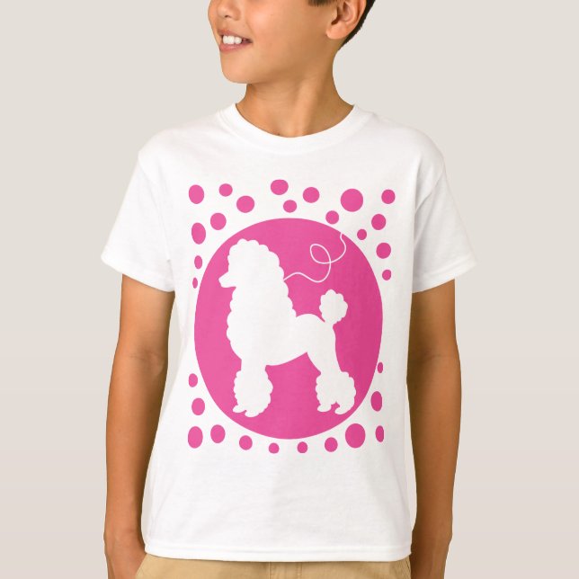 Camisa da saia da caniche com bolinhas (Frente)