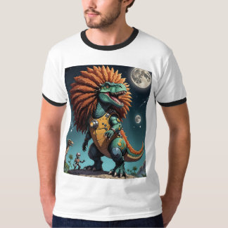 Camisa Da Selva De Robô Cósmico Do Afro Space Dino