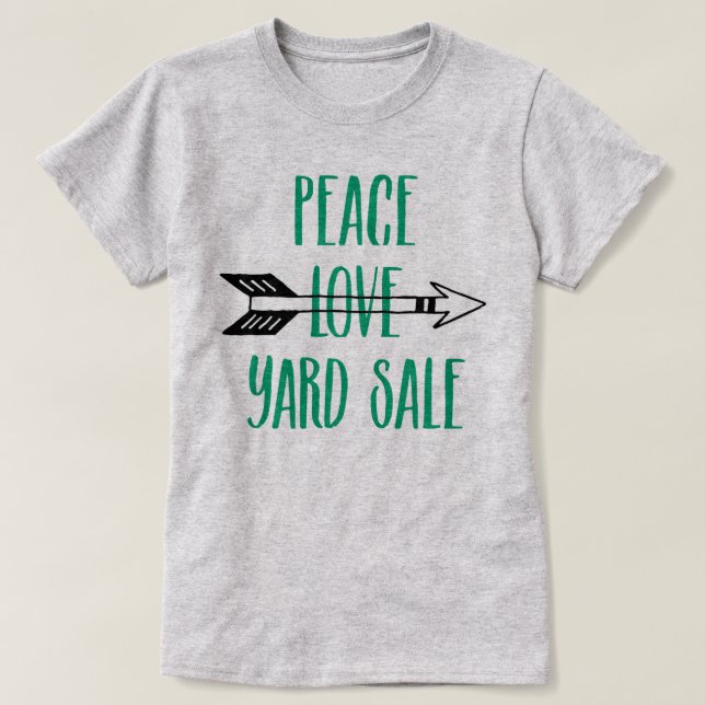 Camisa da seta da venda de jardim do amor da paz (Frente do Design)